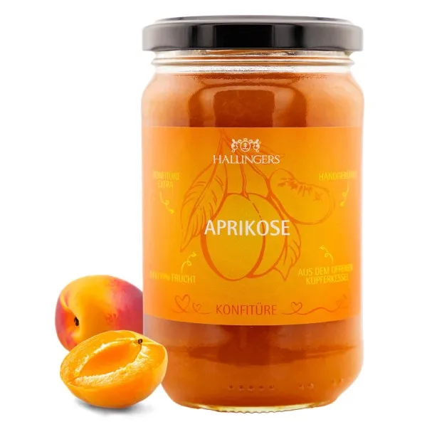Aprikose - Konfitüre, handgerührt Kupferkessel