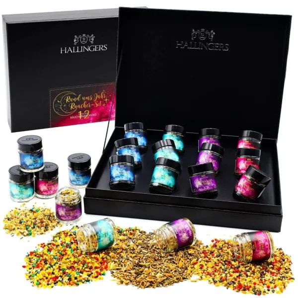 Ganz-Jahres-Set - Räucherwerk-Set, zum Räuchern Geschenkbox