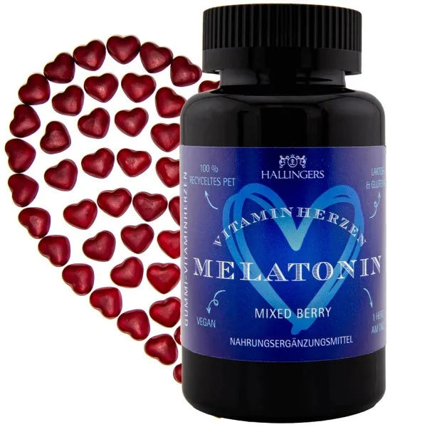 Melatonin, Herz - gut schlafen Gummies, 60 vegane Vitaminherzen