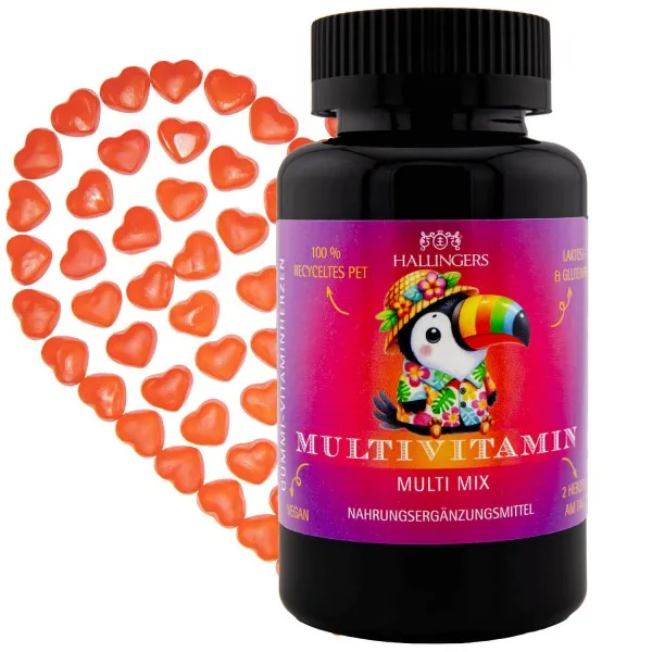 Multi, Tukan - Multivitamin Gummies, 60 vegane Vitaminherzen