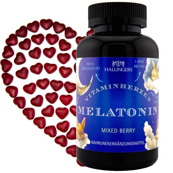 Melatonin, Hase - gut schlafen Gummies, 120 vegane Vitaminherzen