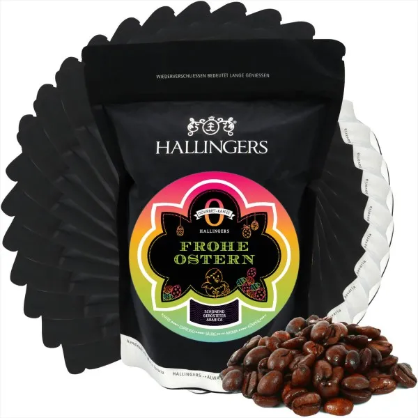 10x No. O Frohe Ostern - Edel-Kaffee-Set, langzeit geröstet