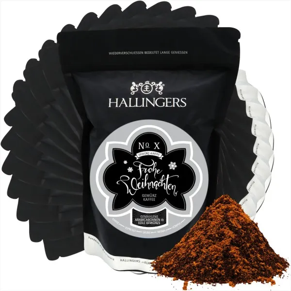 10x Weihnachtskaffee - Würz-Kaffee-Set, langzeit geröstet
