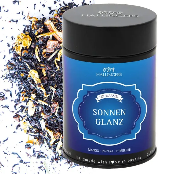 Sonnenglanz (mit Orange, Mango & Papaya) - Schwarzer Tee, loser Tee Geschenkdose