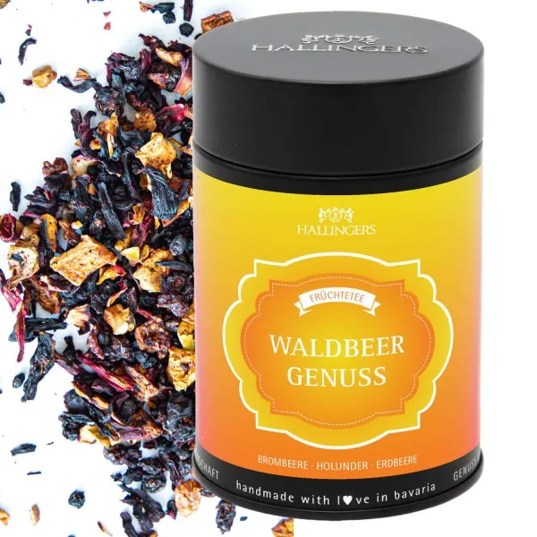 Waldbeergenuss (mit Hibiskus,  Apfel & Beeren) - Früchtetee, loser Tee Geschenkdose