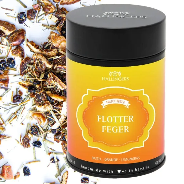 Flotter Feger (mit Dattel, Orange & Papaya) - Früchtetee, loser Tee Geschenkdose