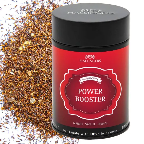 Power Booster (mit Orange, Zimt & Vanille) - Roibusch Tee, loser Tee Geschenkdose