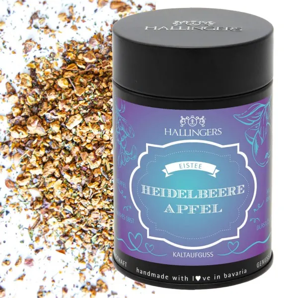Heidelbeere-Apfel (mit Heidelbeer, Hibiskus & Apfel) - Cold Tea, loser Tee Geschenkdose