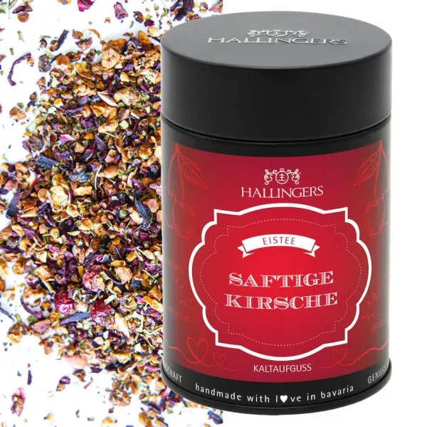 Saftige Kirsche (mit Kirsche, Hibiskus & Blaubeer) - Cold Tea, loser Tee Geschenkdose