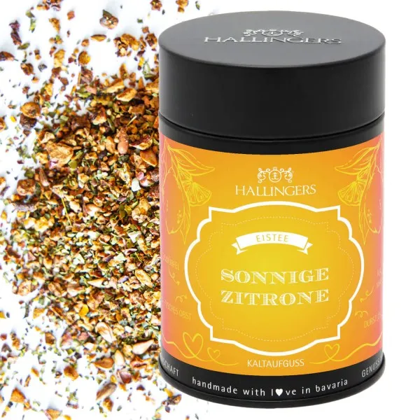 Sonnige Zitrone (mit Zitrone, Moringa & Apfel) - Cold Tea, loser Tee Geschenkdose