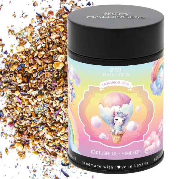 Einhorn Eistee (mit Kaktus, Himbeer & Hibiskus) - Cold Tea, loser Tee Geschenkdose