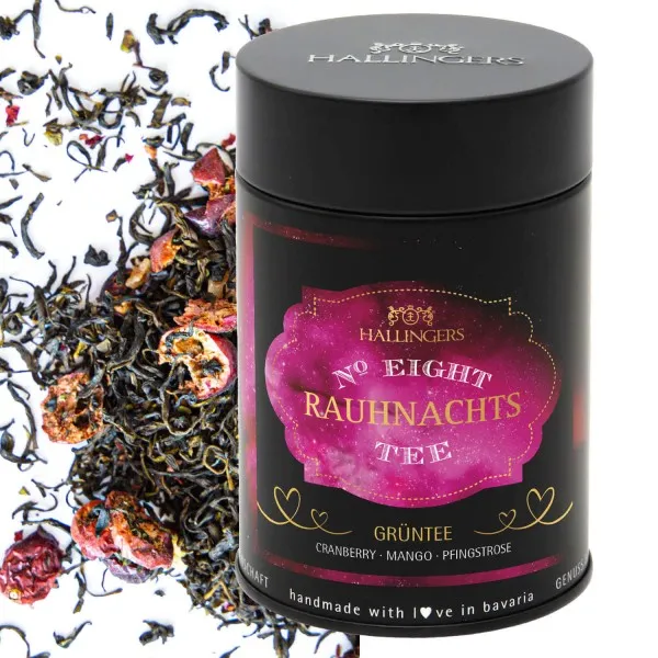 Rauhnacht No. Eight - VIII (mit Papaya, Mango & Cranberry) - Grüner Tee, loser Tee Geschenkdose