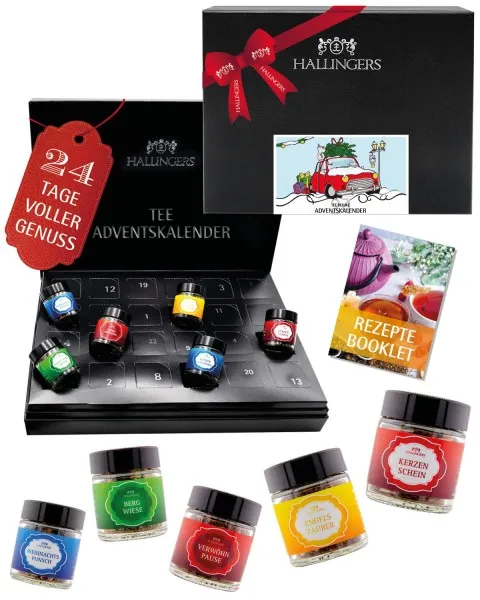 Adventskalender Christmas Car - Tee-Set, 24x loser Tee Geschenkbox