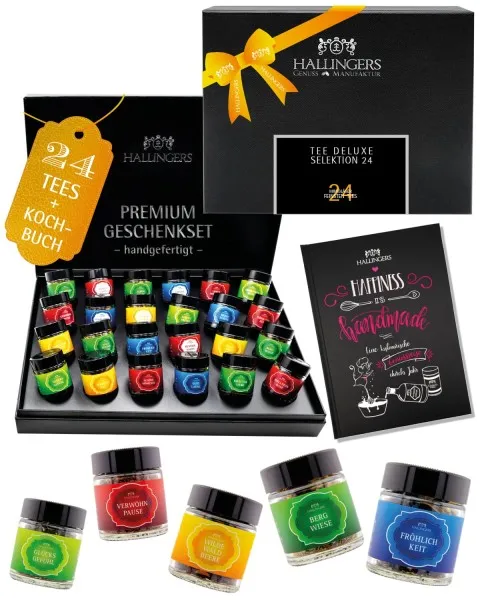 24er Tee-Set & Happiness is handgemacht - Tee-Set, 24x loser Tee Geschenkbox
