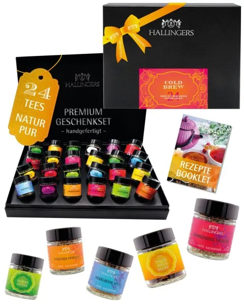 ColdBrew Kaltaufguss Orange-Pink - Tee-Set, 24x loser Tee Geschenkbox