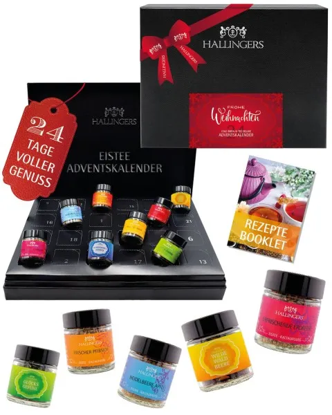 Adventskalender Tee & ColdBrew Eistee - Tee-Set, 24x loser Tee Geschenkbox