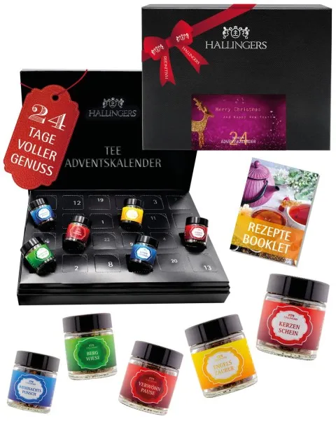 Adventskalender Merry Christmas - Happy New Year - Tee-Set, 24x loser Tee Geschenkbox