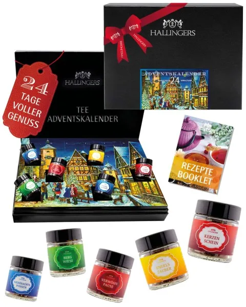 Adventskalender Altstadt special - Tee-Set, 24x loser Tee Geschenkbox