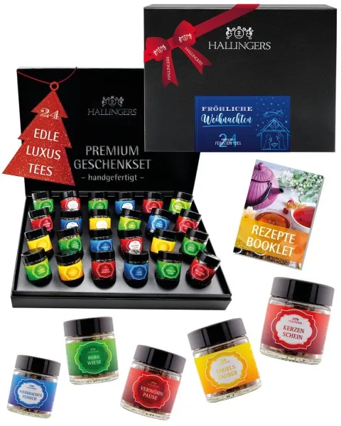 Fröhliche Weihnachten - Tee-Set, 24x loser Tee Geschenkbox