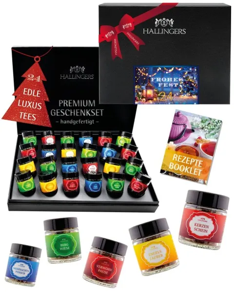 Frohes Fest - Tee-Set, 24x loser Tee Geschenkbox