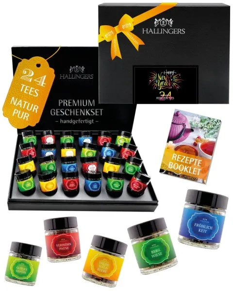 Happy New Year Color - Tee-Set, 24x loser Tee Geschenkbox