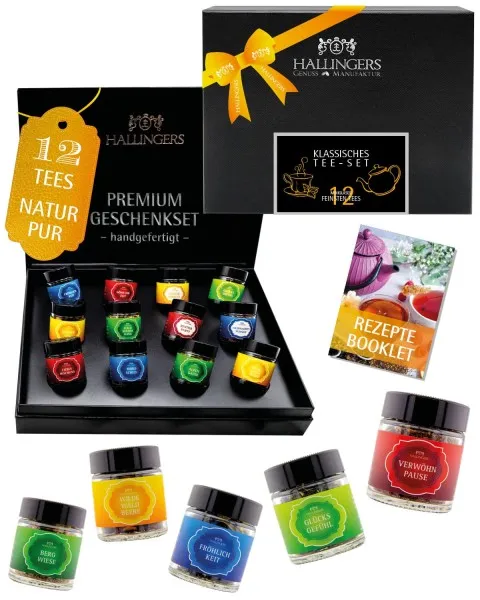 Klassisches Tee-Set - Tee-Set, 12x loser Tee Geschenkbox