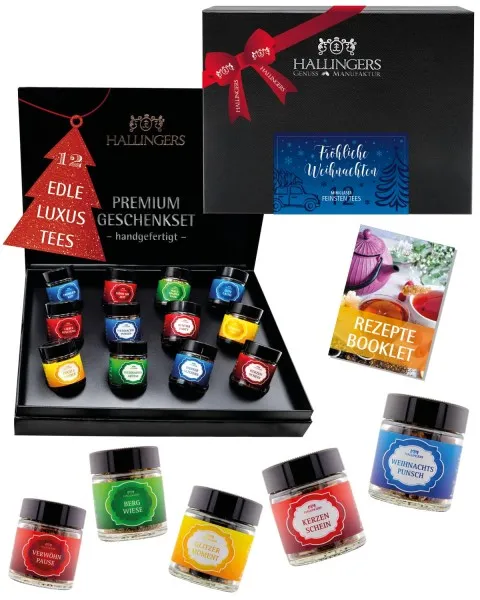 Fröhliche Weihnachten - Tee-Set, 12x loser Tee Geschenkbox