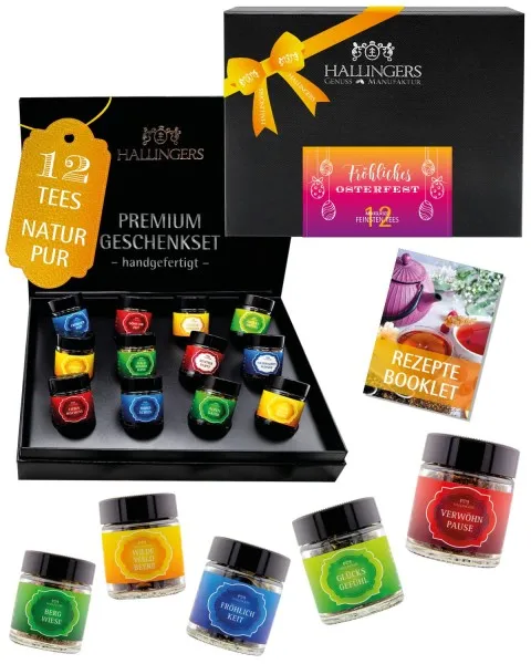 Fröhliches Osterfest - Tee-Set, 12x loser Tee Geschenkbox