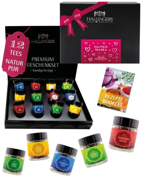 Danke Mama - Tee-Set, 12x loser Tee Geschenkbox