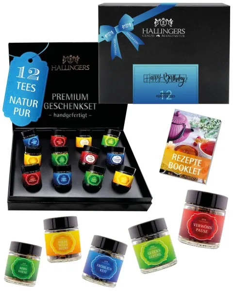 Happy Birthday - Tee-Set, 12x loser Tee Geschenkbox