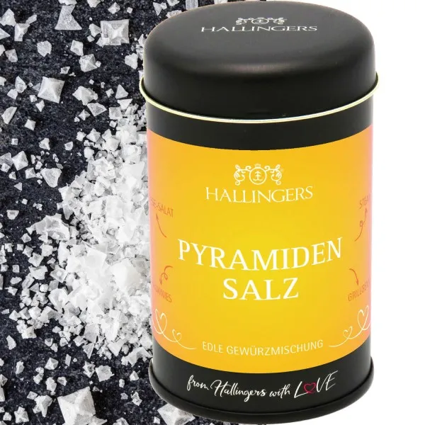 Pyramidensalz (für Rinderfilet, Butter-Brot & Antipasti) - Salz, zum Kochen Geschenkdose