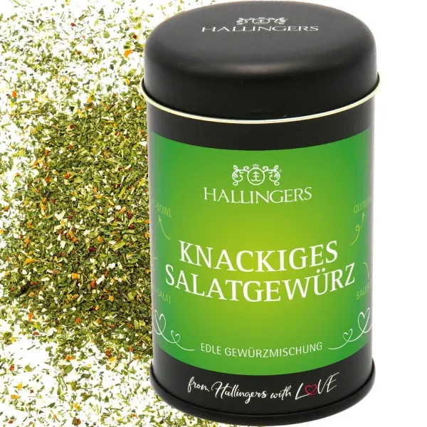Knackiges Salatgewürz (für Salate, Vorspeisen & Dressings) - Gewürzmischung, zum Kochen Geschenkdose