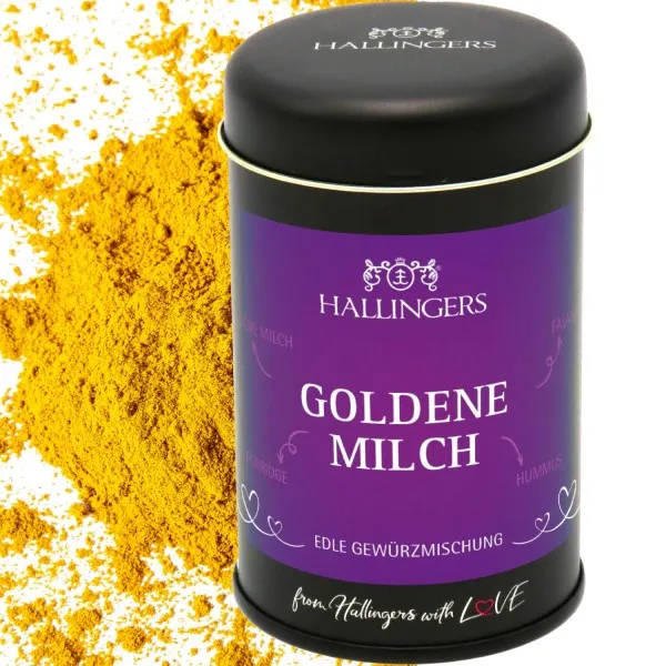 Goldene Milch (für Milch, Porridge & Smoothie) - Gewürzmischung, zum Kochen Geschenkdose