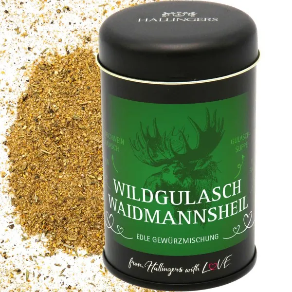 Wildgulasch Waidmannsheil (für Geflügel-, Rindergulasch & Ragout) - Gewürzmischung, zum Kochen Geschenkdose