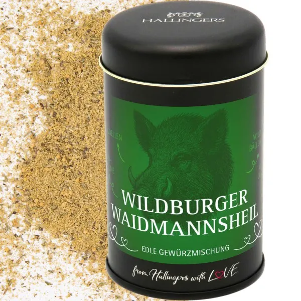 Wildburger Waidmannsheil (für Wildgerichte & Wild-Burger) - Gewürzmischung, zum Kochen Geschenkdose