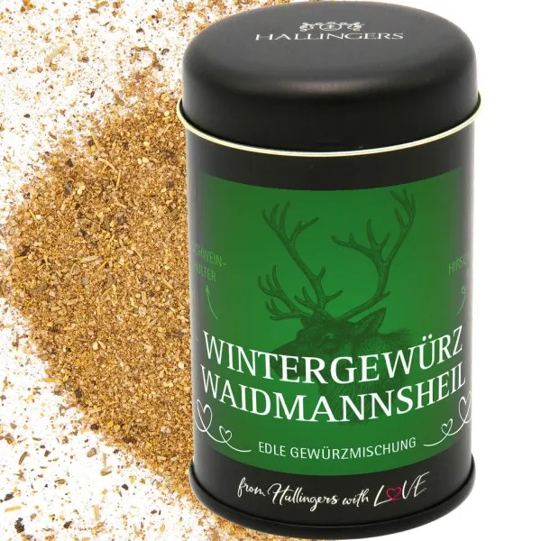Wintergewürz Waidmannsheil (für Wild im Winter & Wildgulasch) - Gewürzmischung, zum Kochen Geschenkdose