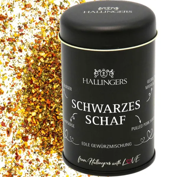 BBQ Schwarzes Schaf (für Fleisch, Schafskäse & Marinaden) - Gewürzmischung, zum Kochen Geschenkdose