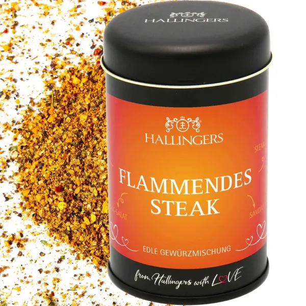 BBQ Flammendes Steak (für Dips, Steak & Vorspeisen) - Gewürzmischung, zum Kochen Geschenkdose