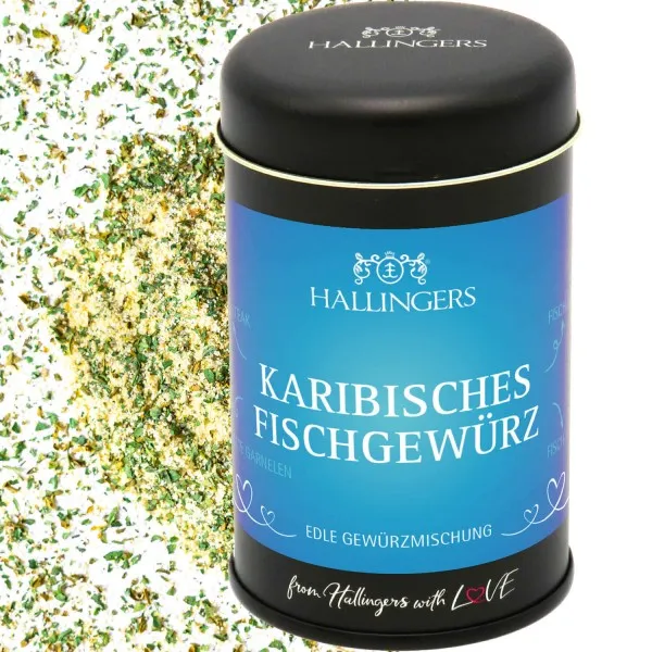 Karibisches Fischgewürz (für Fisch, Gemüsepfanne & Avocado) - Gewürzmischung, zum Kochen Geschenkdose