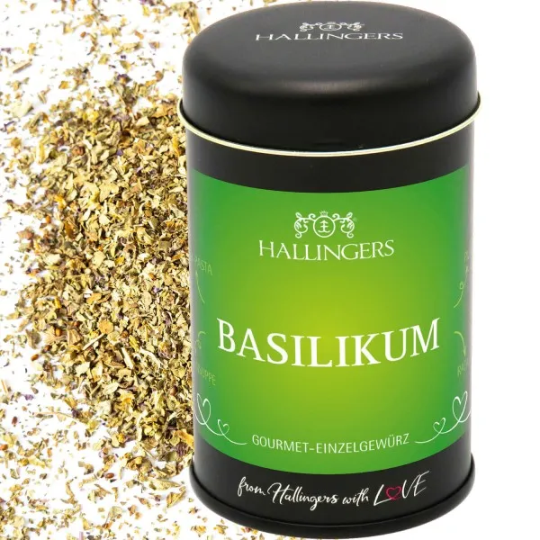 Basilikum (für Pizza, Ratatouille & Suppe) - Gewürz Basic, zum Kochen Geschenkdose