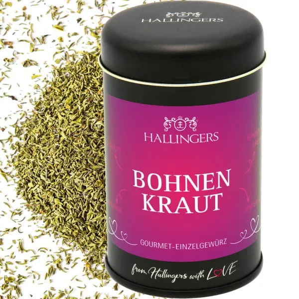 Bohnenkraut (für Bohnentopf, Gemüse & Rind) - Gewürz Basic, zum Kochen Geschenkdose
