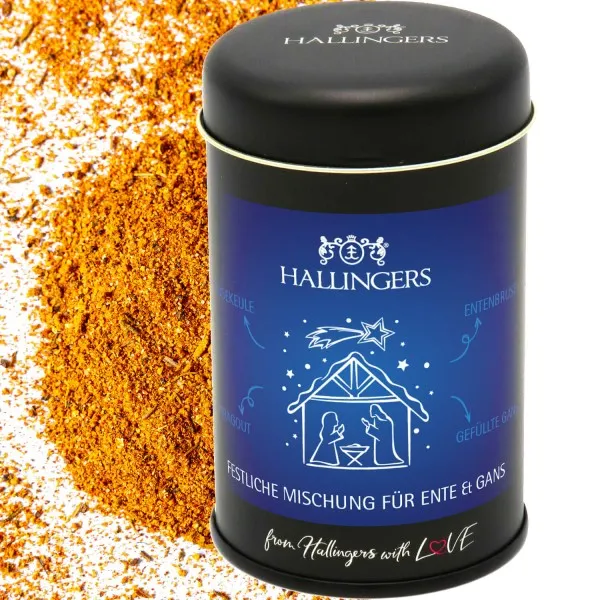 Festliches Gewürz für Ente & Gans (für Ente, Gans & Fasan) - Gewürzmischung, zum Kochen Geschenkdose