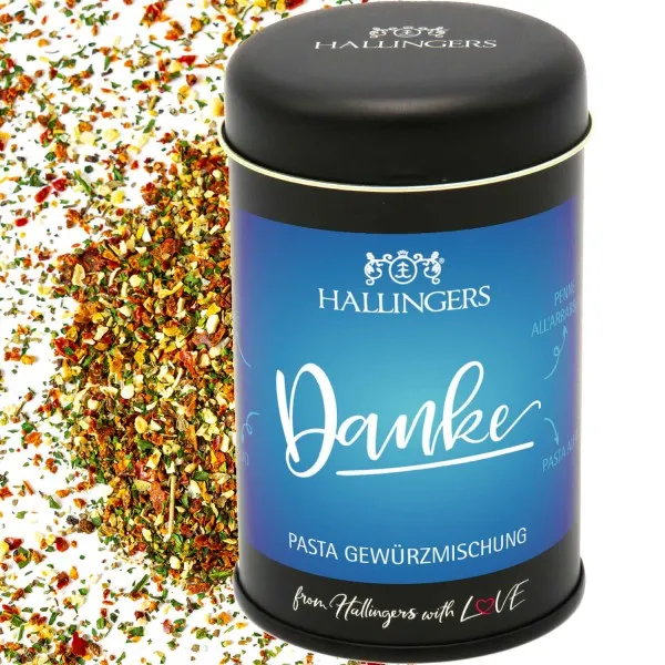 Danke (für Pasta, Brotaufstrich & Saucen) - Gewürzmischung, zum Kochen Geschenkdose