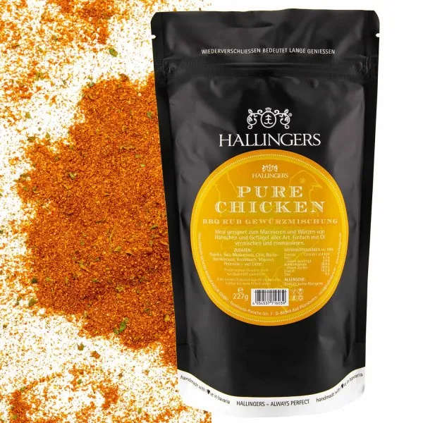 Pure Chicken (für Hähnchen, Pute & Chicken Wings) - Gewürz-Rub, zum Marinieren Aromabeutel