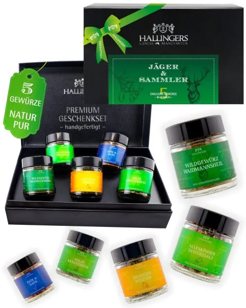 Jäger und Sammler - Gewürz-Set, 5er Geschenkbox & Booklet