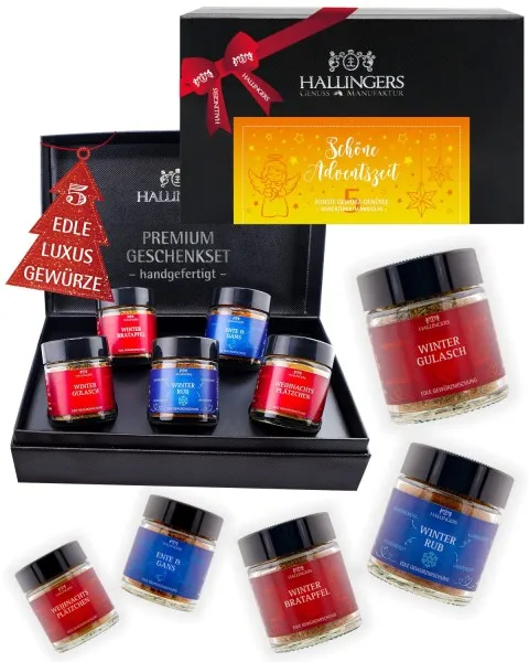 Schöne Adventszeit - Gewürz-Set, 5er Geschenkbox & Booklet
