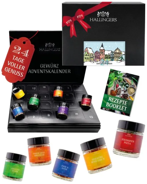 Adventskalender Nostalgische Altstadt - Gewürz, 24er Geschenkbox & Booklet