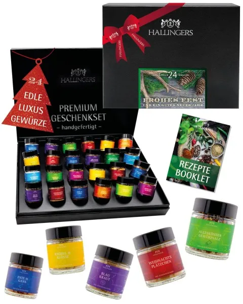 Frohes Fest - Gewürz-Set, 24er Geschenkbox & Booklet