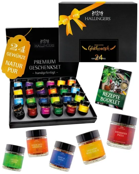 Herzlichen Glückwunsch - Gewürz-Set, 24er Geschenkbox & Booklet