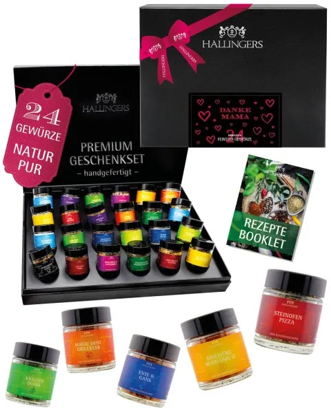 Danke Mama - Gewürz-Set, 24er Geschenkbox & Booklet